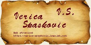 Verica Spasković vizit kartica